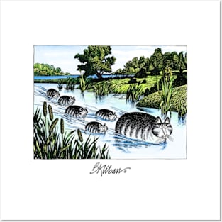 B kliban cat family Posters and Art